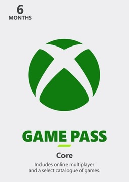 Xbox Game Pass Core 6 Miesięcy  Klucz 