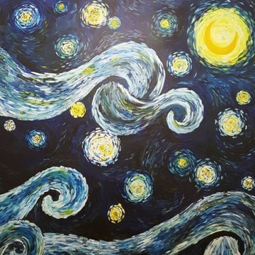 Obraz inspirowany Gwiaździstą nocą van Gogh'a