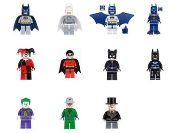 Lego DC minifigurki- Batman,Riddler,Robin,Harley