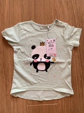 Reserved t-shirt bluzka bluzeczka panda r.80