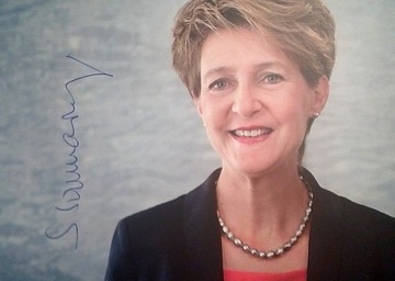 Simonetta Sommaruga -prezydent Szwajcarii-autograf