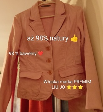 Marynarka kurtka na wiosnę różowa S 36 XS 34