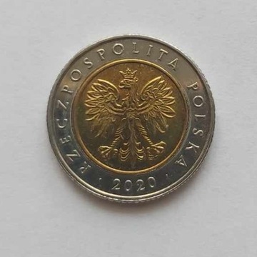 5 zł 2020-  moneta mennicza -stan 1