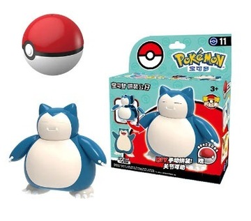 Pokeball + Składana Figurka Snorlax Pokemon 3D + BOX