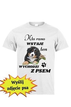 Koszulka Męska z własnym psem XS S M L XL XXL 3XL