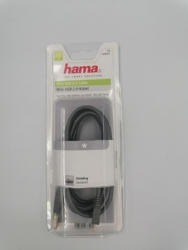 Hama Mini USB 2.0 kabel 1.8m  szary kolor 