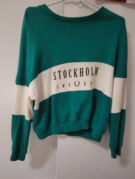 Bluza Stockholm zielona rozm S  zalando 