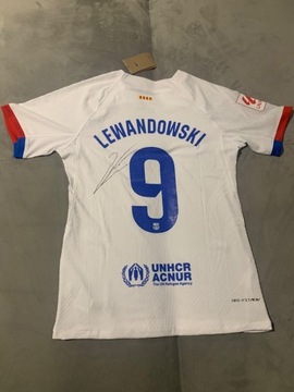 Koszulka FC Barcelona R Lewandowski z autografem