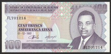 Burundi 100 franków 1997 - stan bankowy UNC