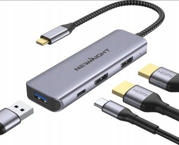 Adapter HUB USB-C 4w1 HDMI USB