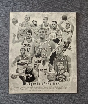 Grawerowany plakat "Legends of the NBA" nr 2