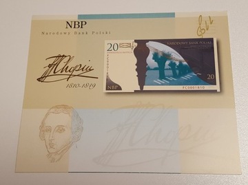 20 zł FRYDERYK CHOPIN - FOLDER - NOWY !