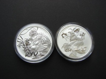 Monety Street Fighter: Ryu i Chun Li 1 oz 2022 r.