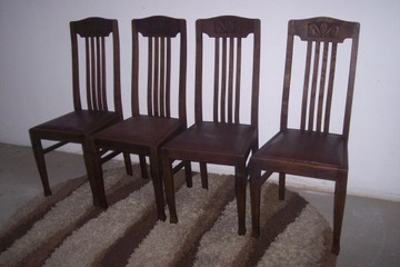 Krzesła dębowe ,secesja ,4 szt.antyk