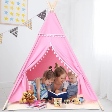 Namiot TIPI WIGWAM TEEPEE dla dzieci MATA +LAMPKI