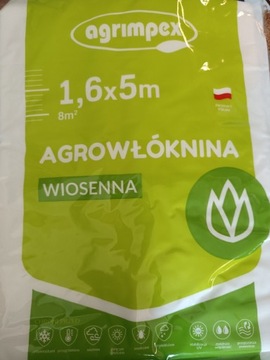 Agrowłóknina wiosenna okrywowa biała 1,6x5m