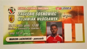 Bilet Zagłębie Sosnowiec - Kujawiak 13.11.2005