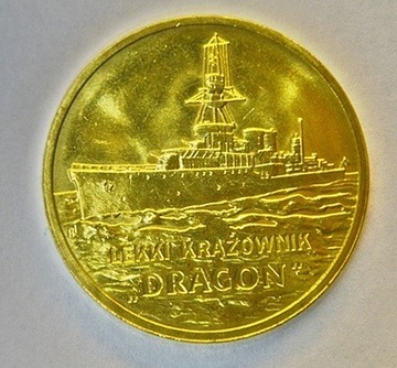 Lekki Krążownik Dragon 2 zł GN z roku2012