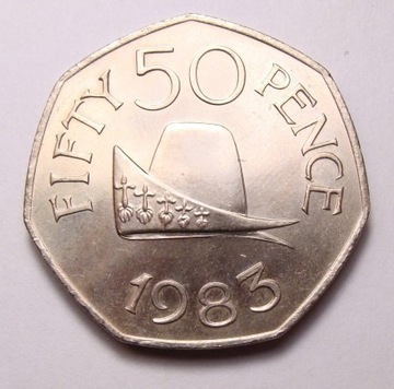 Guernsey 50 pensów 1983 r. PIĘKNA!!