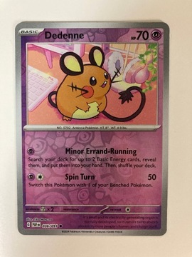 Pokemon TCG Paldean Fates: Dedenne reverse 036/091