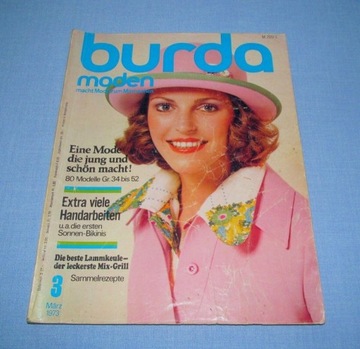 Burda Moden 3/1973 Magazyn mody z wykrojami