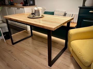 Stół drewniany mix + taborecik