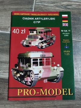 Model kartonowy ciągnik artyleryjski C7P