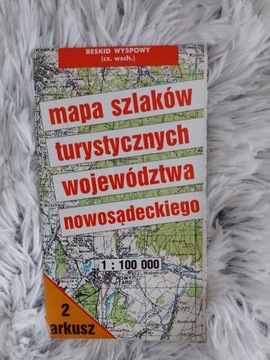 Mapa szlaków turystycznych woj. nowosądeckiego (2)