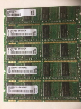 5x pamięć SDRAM 64MB DIMM PC133 HYNIX