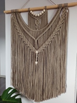 Duza makrama ścienna dekoracja na ścianę styl boho