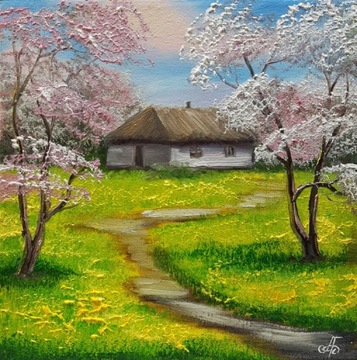 Obraz Olejny "Memories of Peaceful Spring"