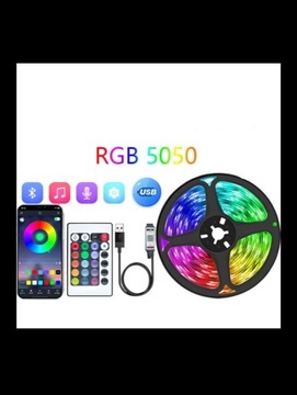 Taśma LED RGB 5050 USB 3m 5V pilot aplikacjamuzyka