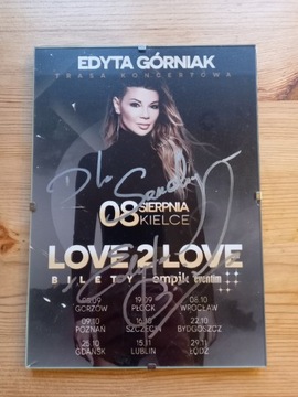 EDYTA GÓRNIAK ORYGINALNY AUTOGRAF PROMO LOVE2LOVE!