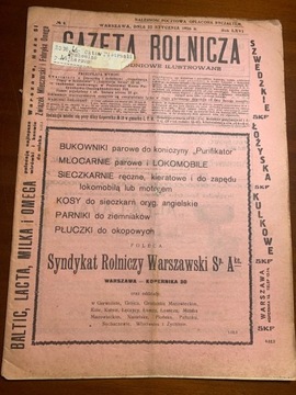 Gazeta Rolnicza  No 4.  1926 r