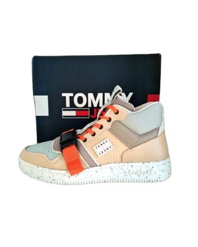 Tommy Hilfiger skórzane sneakersy wysokie 45