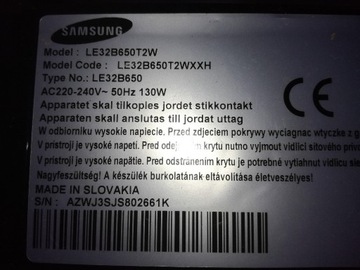 T-com SAMSUNG LE32B650T2WXXH 