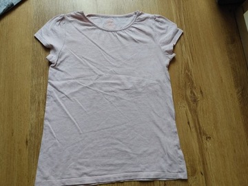 H&M różowy melanż t shirt 140cm 8l+ bdb+