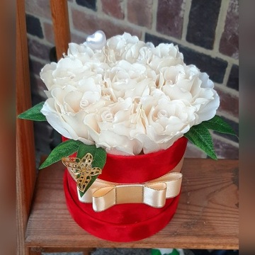  Dzień Babci, Flower box , bukiet róż 