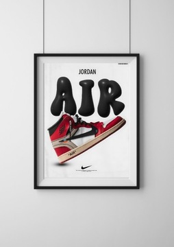 Plakat Nike Air Jordan 1 Off-White w formacie A3