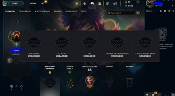 Konto League Of legends - UNRANKED EUNE 