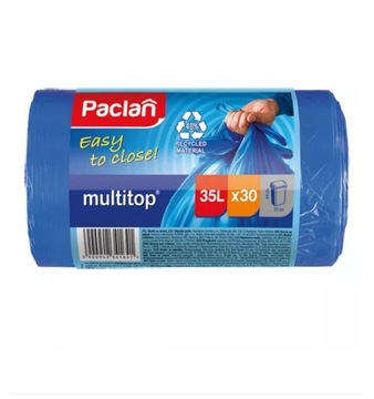 Paclan worki na śmieci 35L 30sztuk mocne niebieski