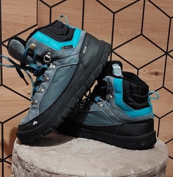 Buty trapery trekingowe Quechua zimowe 35 waterpro