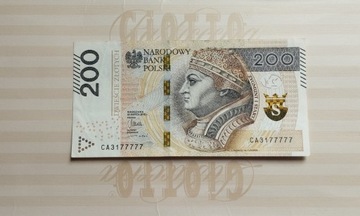 Banknot 200 zł, seria CA3177777