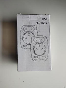 2x Adapter do gniazdka 4w1 USB Plug Outlet