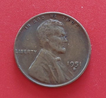 Moneta USA 1 cent 1951D