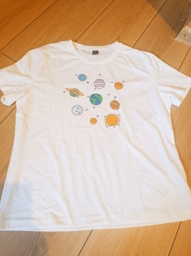 nowy damski t-shirt z planetami