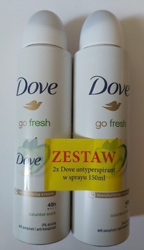 Dezodorant Dove Women (2x150 ml) Cucumber scent