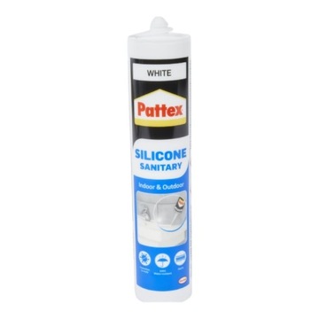 Pattex kit silikonowy 280 ml biały 