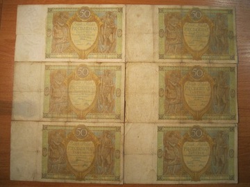 50 zł 1929r różne serie, II RP A2