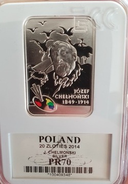 20 zł. Józef Chełmoński 2014 rok.